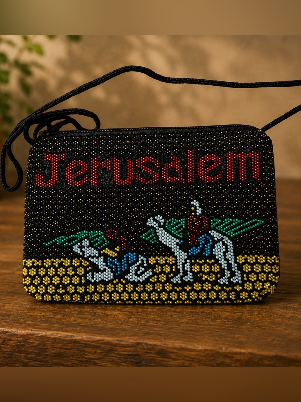 Vintage beaded Jerusalem bag